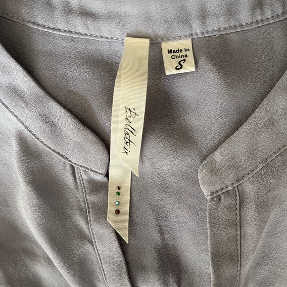 Bellatrix Grey Lavender Long Sleeve Top Size S - Picture 4 of 4